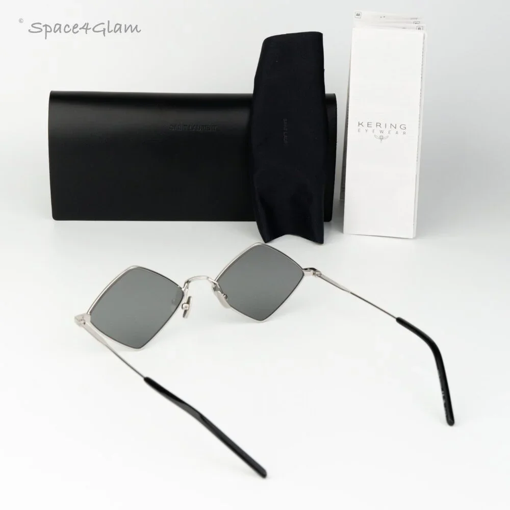 Saint Laurent Men Sunglasses Silver Flash SL302LISA 010 NEW AUTHENTIC - Picture 7 of 12